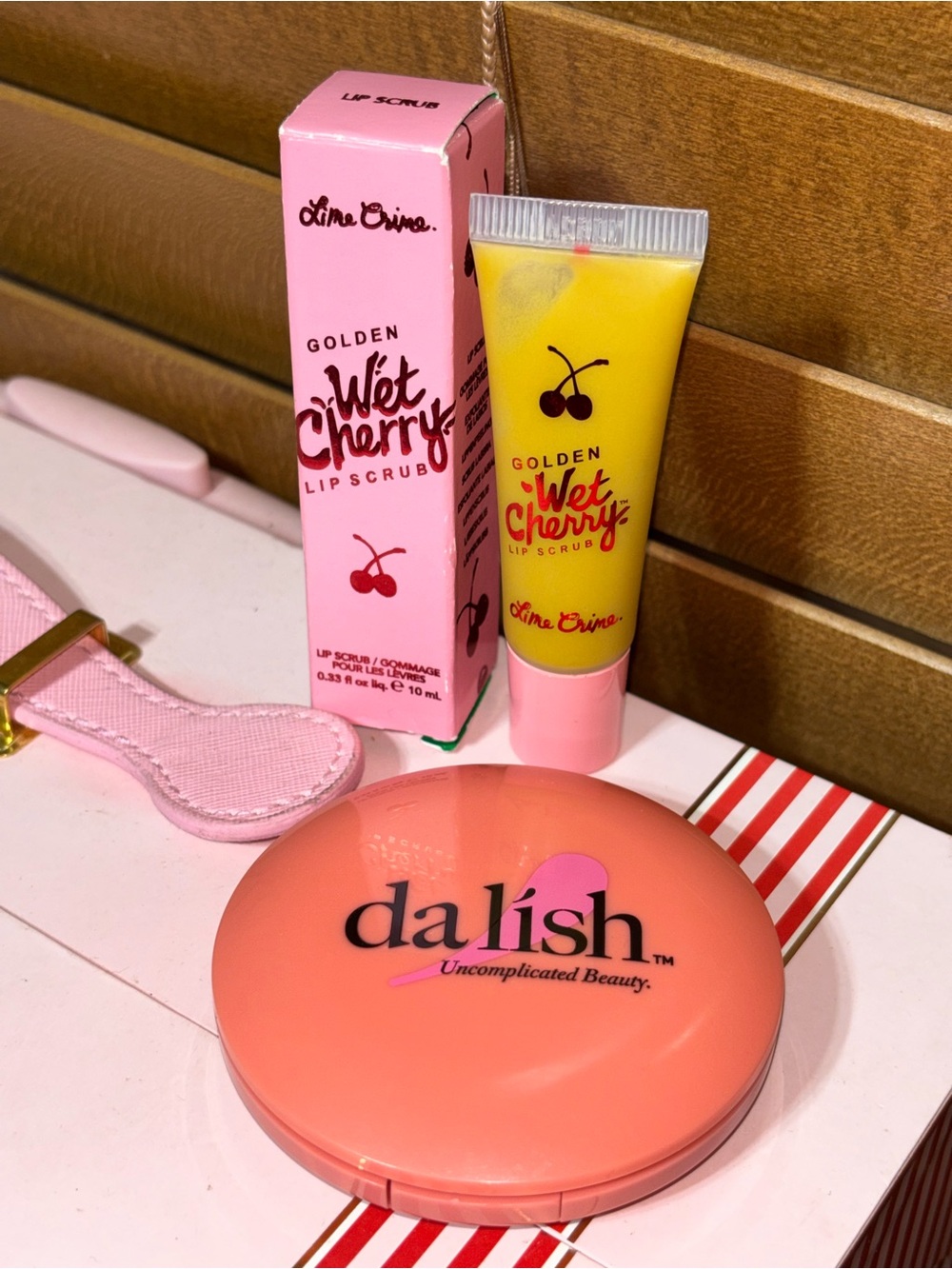 Lime Crime Wet Cherry Lip Scrub & Delish Blush Duo
